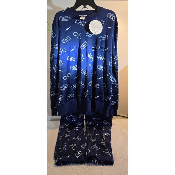 Other - NWT Harry Potter Womem's Wizarding World2 PC Pajama‎ Set S  Blue Stretch Fleece